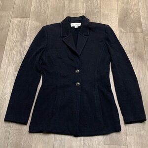 Womens Vintage St. John Two Button‎ Knit Sweater Blazer Jacket
